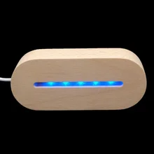 

Wood Led Light Base RGB 3D Led Acrylic Table NIght Lamp USB Display Base Stand for Crystal Glass Resin Art Lighting Accessories