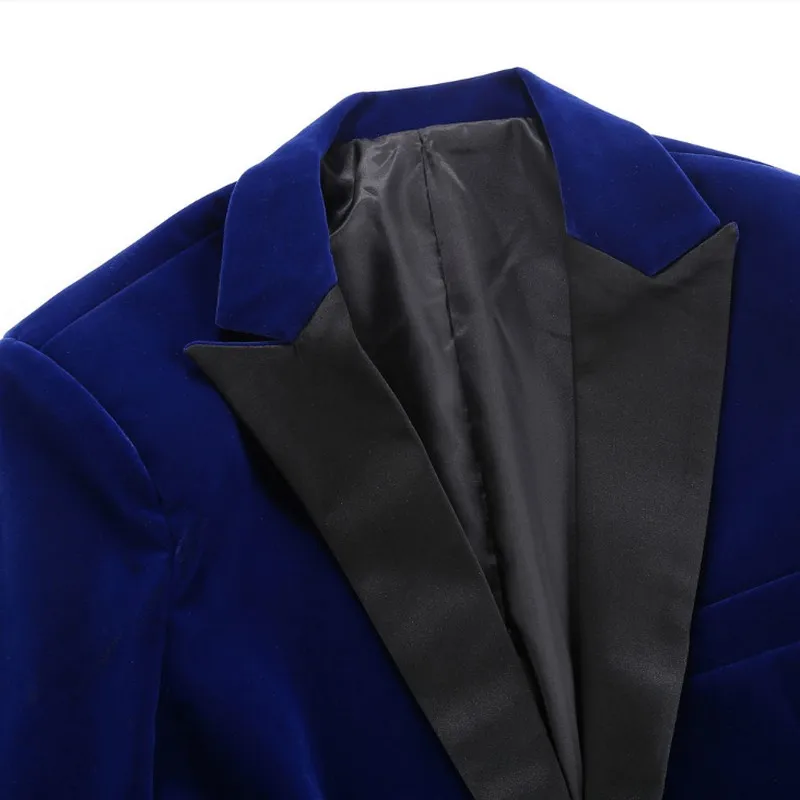 Пиджак для мужчин деловой джентльмен костюм куртка с одной пряжкой Свадебный