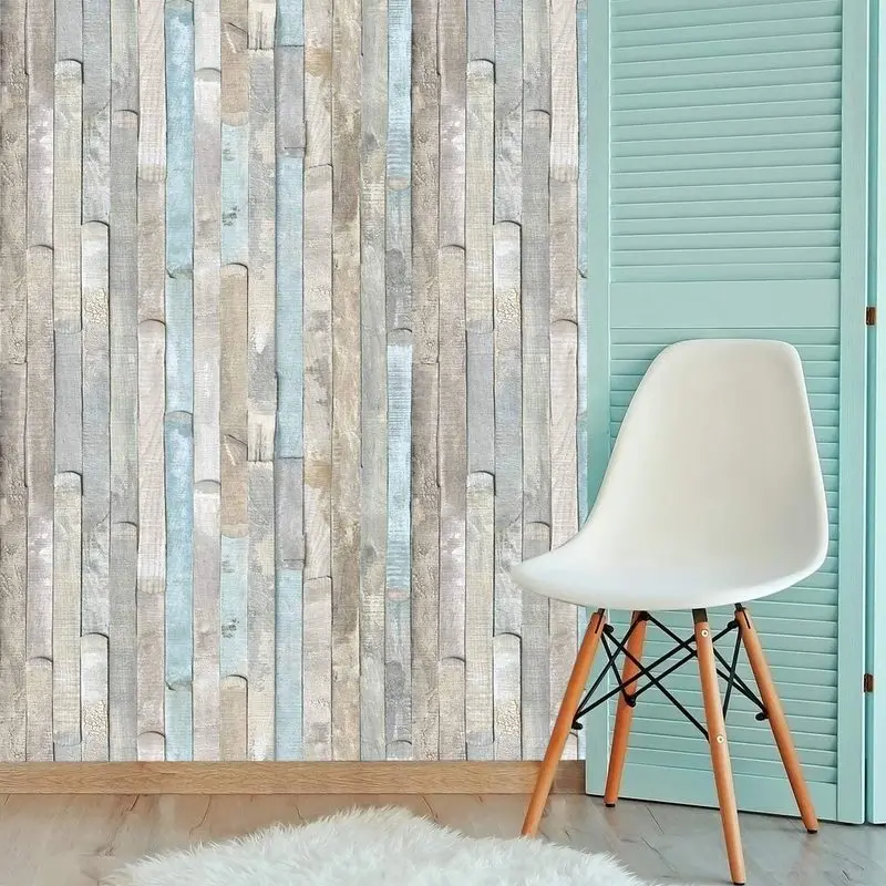 Pegatinas de pared de grano de madera para decoración del hogar, papel tapiz de piedra de ladrillo de papel autoadhesivo de PVC 3D para sala de estar, dormitorio y cocina