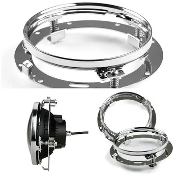 

1PC 7" Motorcycle LED Headlight Mounting Ring Trim Bracket for Motorbikes FLD Touring Softail Models