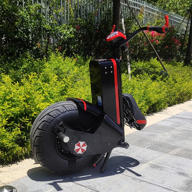 Electric Scooter 1500W One Wheel Self-balancing Scooter Motorcycle Seat 110KM 60V Electric Monowheel 18 Inch Wide Wheel