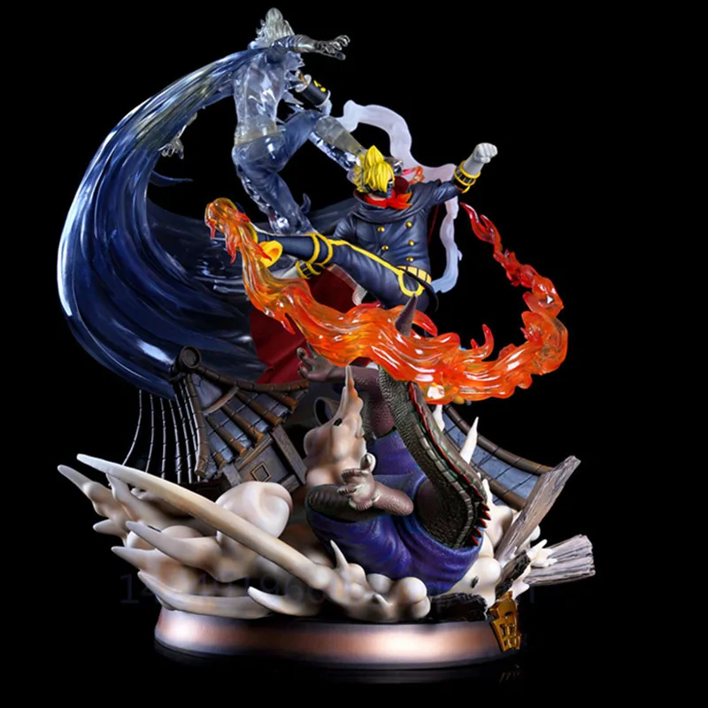 47cm Anime One Piece Stealth Black Vinsmoke Sanji Demon Leg Straw Hat Pirates Gk Resin Action Collectible Model Statue Toy R180 Action Figures Aliexpress