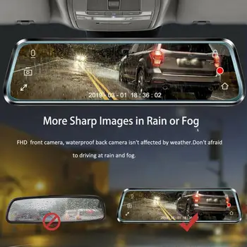 

Dual Recording Front And Rear Driving Recorder Matte Night Vision 10-inch IPS Screen Driving Recorder