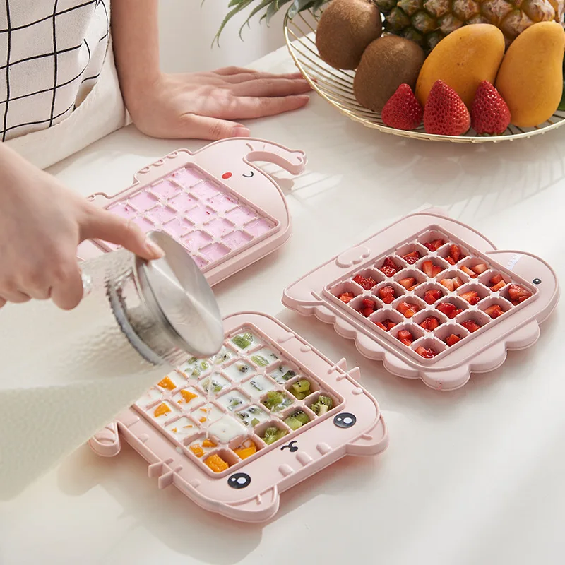 New 25 Grid Cartoon Ice Cube Mold Tray Ice Cube Making Tool For Cocktail Juice Whiskey Fruit Yogurt Ice Cube Tray Kitchen Tools