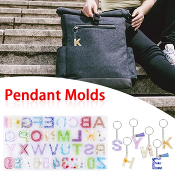 

Jewelry Making Starter Handmade Accessories Alphabet Number Backward Keychain DIY Casting Gift Letter Resin Mold Kit Pendant