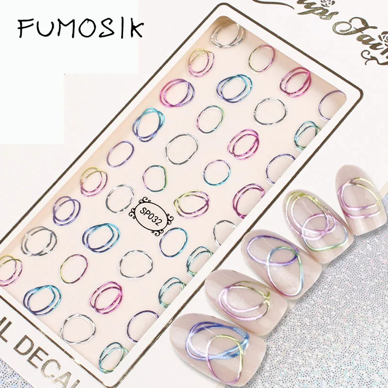 Новейшая стикеры 3D на ногти Nail Art Переводные картинки голографические золотые металлические переводные наклейки Единорог Лаванда Цветок пони крест