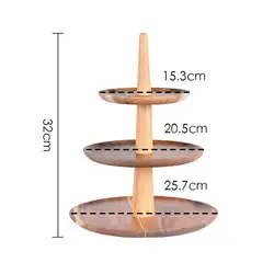 Набор посуды для снеков украшения многослойный лоток хранилище деревянное круглое кухонное фруктовое блюдо гостиная контейнер для