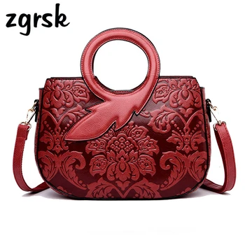 

Leather Luxury Handbags Women Bags Designer Fashion Print Messenger Bags For Women Brand Lady Shoulder Bag Tote Handbag
