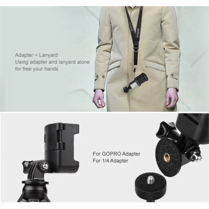 Кронштейн адаптера 1/4 дюймов винтовое крепление с шнурком для DJI OSMO POCKET SP99