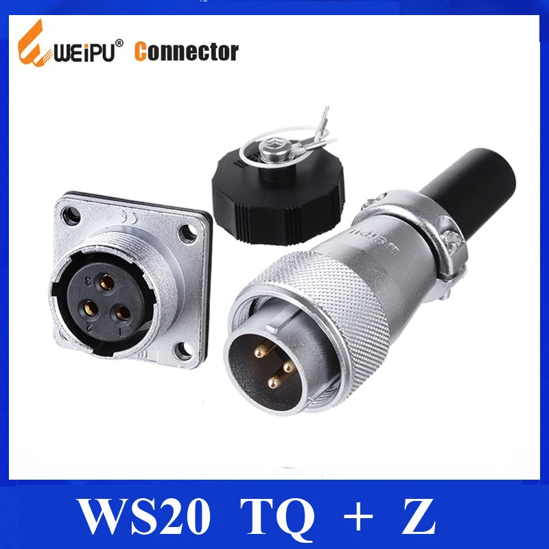 Оригинальный разъем Weipu WS20 TQ + Z 2 3 4 5 6 7 9 12 Pin папа вилка кабеля в рукаве женский