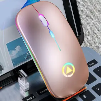 

2020 New Rechargeable 2.4GHz Wireless Mouse LED Backlight Silent Mice USB Optical Gaming Mouse For PC Computer Accessories