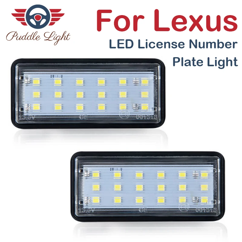 

License Number Plate Light High Brightness 18 LED Beads Car License Plate Rear Light Lamp Fit For Lexus LX470 LX570 GX470
