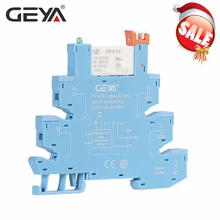 GEYA FY-41F-1 Din Rail Slim Relay Module Protection Circuit 6A Relay 12VDC/AC or 24VDC/AC Relay Socket 6.2mm thickness 1pc new abb 41f abbe4 electromagnetic flowmeter 41f e4 abb dn25 pn40
