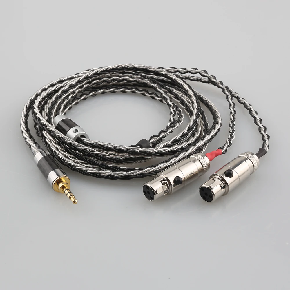Rame Argento Placcato 6.5Mm Xlr 4.4Mm 8Core Cavo Per Auricolari Bilanciato Per Cuffie Audeze Lcd-2, Lcd-3, Lcd-4, Lcd-X, Lcd-Xc