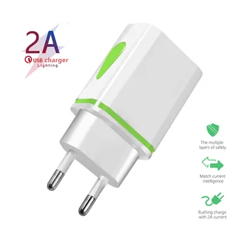 

Dual USB Phone Charger LED Lighting Universal Fast Charging Power Adapter For Xiaomi Samsung Huawei Android Phone Charger EU/US