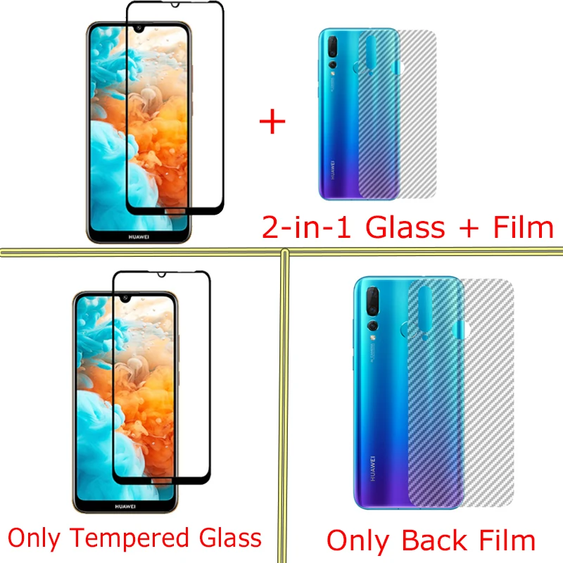Передняя+задняя стекло Huawei Y5 Y6 Y7 Y9 Prime закаленное стекло на Huawei Y6 защитное стекло на Y9 стекло хуавей у6 стекло хуавей у9 прайм защитная пленка у5 стекло Huawei Y7 glass