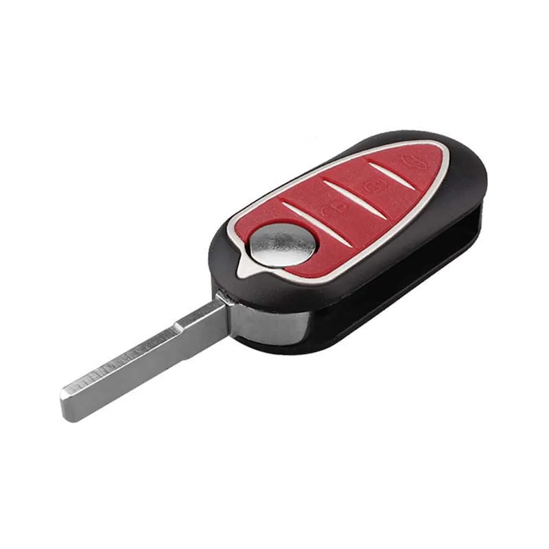 3 Buttons Remote Car Key Shell Fob Uncut Blade Fit Folding Flip Car Key Case Cover for Alfa Romeo Mito Giulietta 159 GTA