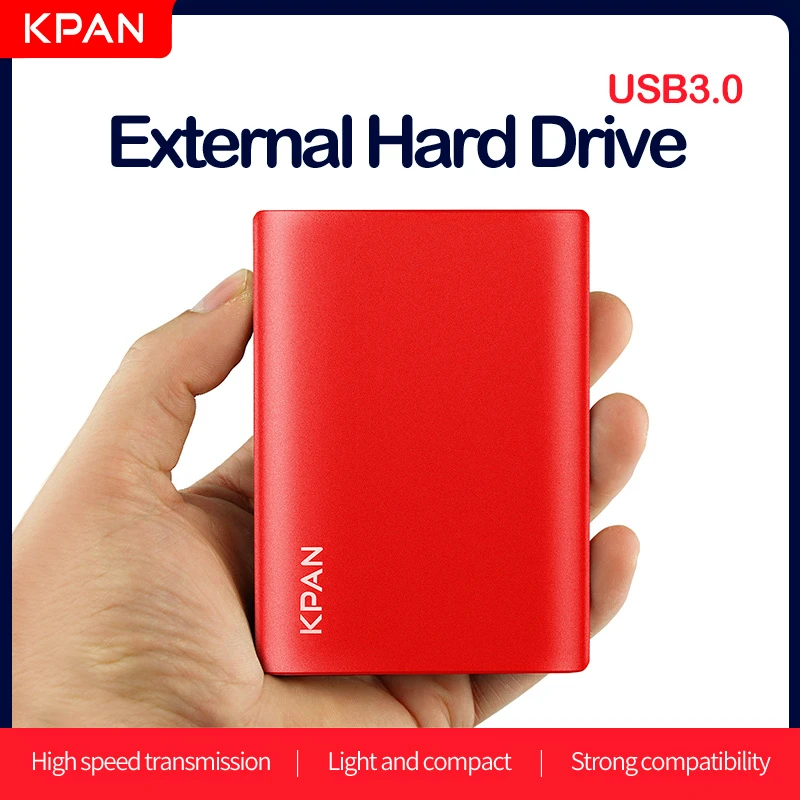 portable hard disk KPAN Metal Case 2.5" HDD Red USB3.0 portable Externo Disco Duro 1TB Storage capacity For PC Laptop Xbox One PS4 PS5 Mac macbook seagate backup plus slim