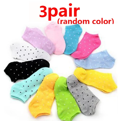 3Pair Style 17 3 пара/лот, цветные носки, забавные милые короткие носки для девочек и женщин, короткие носки в полоску для женщин и девушек, 4 сезона, Meias - Цвет: 3Pair Style 17