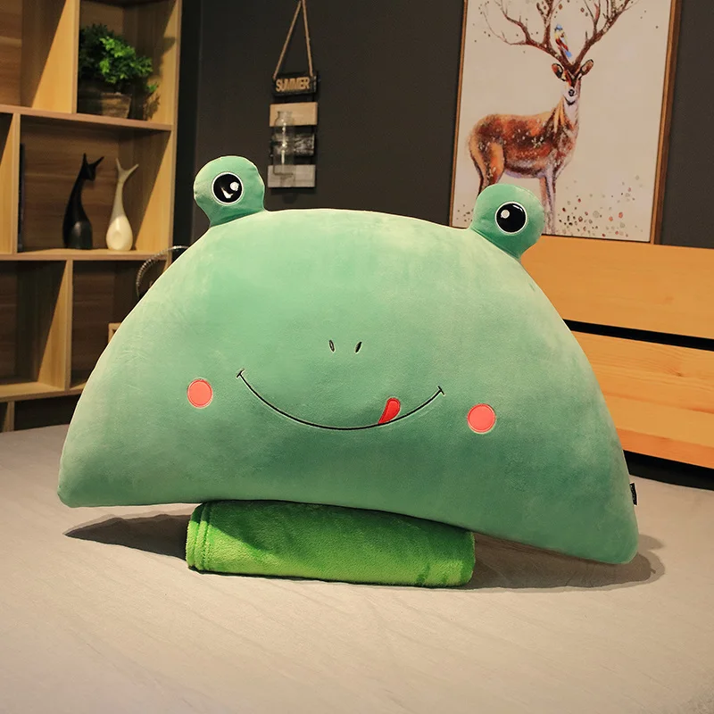 frog Мультяшная Лягушка Мягкая Подушка полукруглая форма универсальная подушка - Цвет: frog