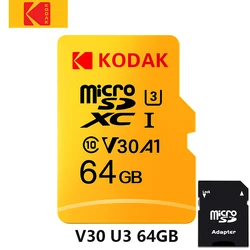 Kodak – carte mémoire haute vitesse 100 mo/s, classe 10 A1, 32 go/64 go/UHS I go, Micro SD, V30, U3, TF, pour Smartphone/jeu vidéo 