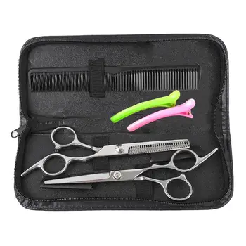 

1Set/6pcs Special Tooth Cutting Scissors Set Barber Scissor Comb Set Hairdressing Scissor Comb Kit for Home Salon Dorm