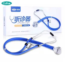 Original Cofoe Dual Head Multi Function Stethoscope Medical Estetoscopio Long Soft Tube Double Probe Measure Monitor Angiocarpy