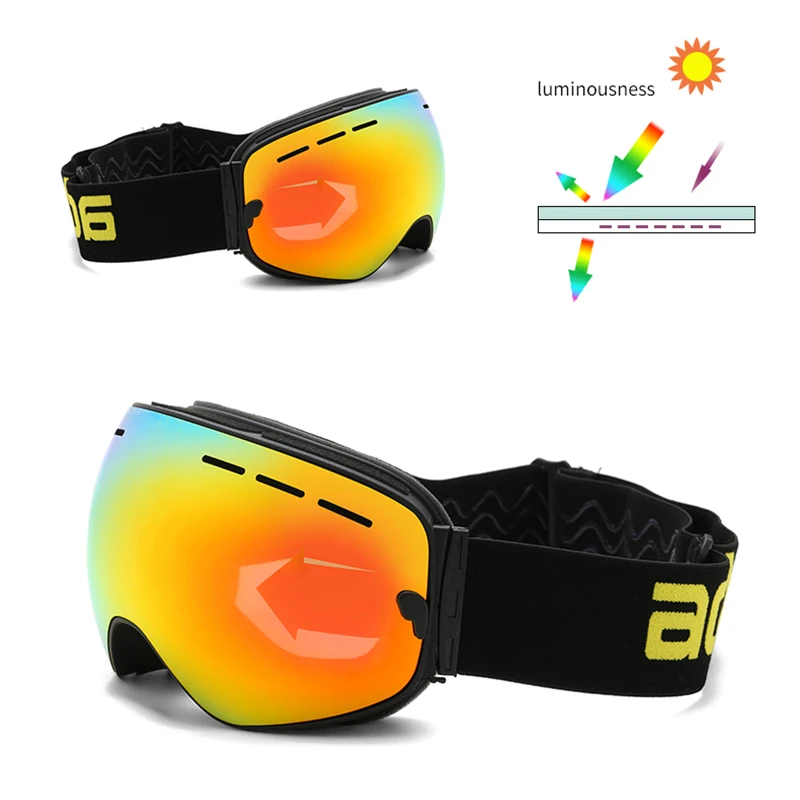 Зимние лыжные очки, снежные спортивные очки для сноуборда, противотуманные очки с защитой от ультрафиолета для мужчин и женщин, Молодежные Лыжные маски для катания на снегоходах и коньках