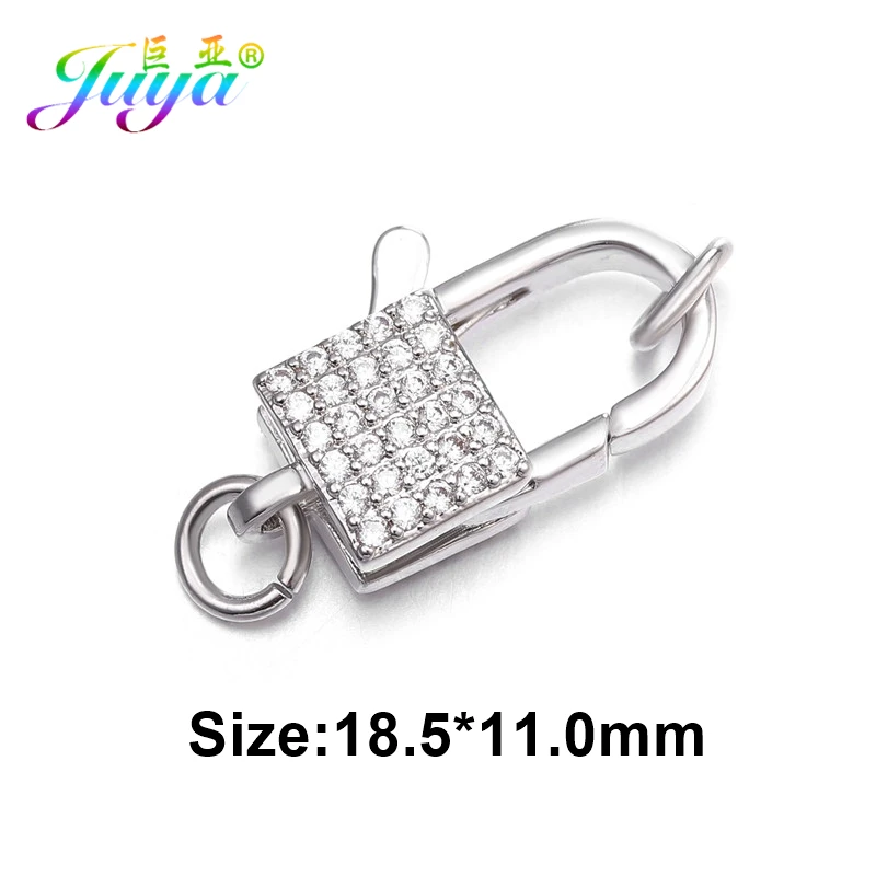 White Gold Juya, сделай сам, жемчуг, ювелирное изделие, компоненты, микро ПАВЕ, циркон, застежка, омары, застежки, аксессуары для рукоделия, бисероплетение, ювелирное изделие ручной работы - Цвет: White Gold