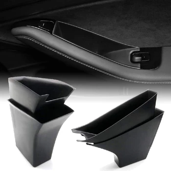 

For Tesla Model 3 Storage Box Replacement Set Car Auto Black ABS Interior