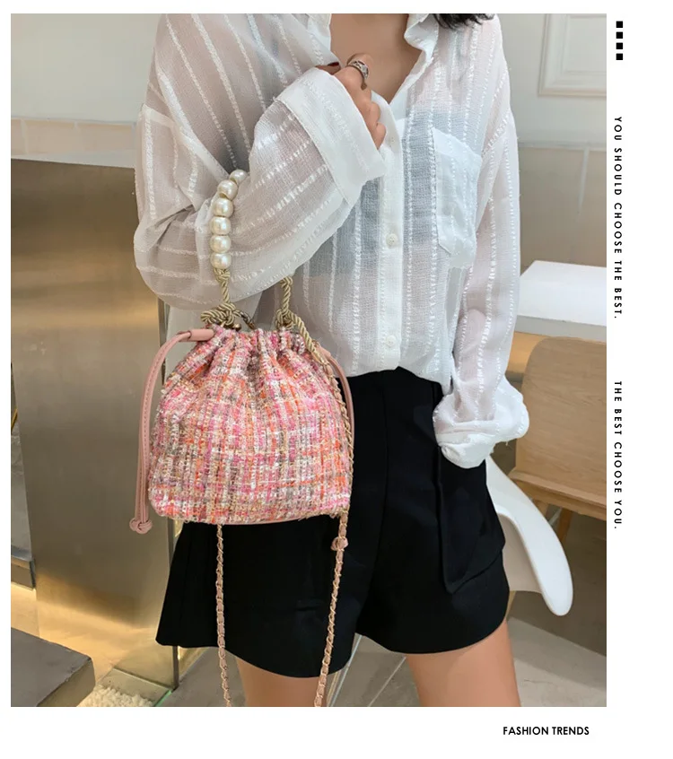 Мм FOND Faux pearl бисерный дизайн женская сумочка ремешок супер шикарный жемчуг со шнуром стильная женская сумка Украшение хорошее качество