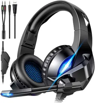 

Gaming Headset Headphone Wired Gamer Headphone Stereo Sound Headsets With Mic Led Light For Ps4 New Xbox Computer Pc Gamer
