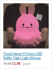 Сенсорный экран Сенсор RGB лиса светодиодный Ночной светильник дистанционного Управление затемнения таймер USB мультфильм Силиконовые прикроватная лампа для Для детей подарок для ребенка