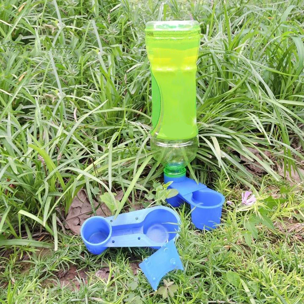 10pcs Plastic Soda  Water Bottle Bird Drinker Feeder Cup, Chicken Pigeons Bird Feeder Tools, Birds Feeding Accessories