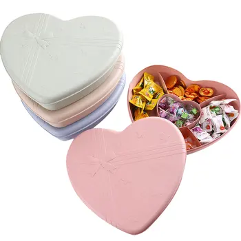 

AA Creative Heart Shaped Candy Box Solid Color Bowl Dried Fruit Box Perfect for Seeds Nuts and Dry Fruits Storage Box Storage