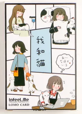 

52mmx80mm happy cat paper lomo card(1pack=28pieces)