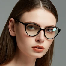 Женские шикарные ретро овальные оправа для очков в стиле кошачьи глаза Женские Модные Винтажные декоративные очки могут заполняться близорукость по рецепту