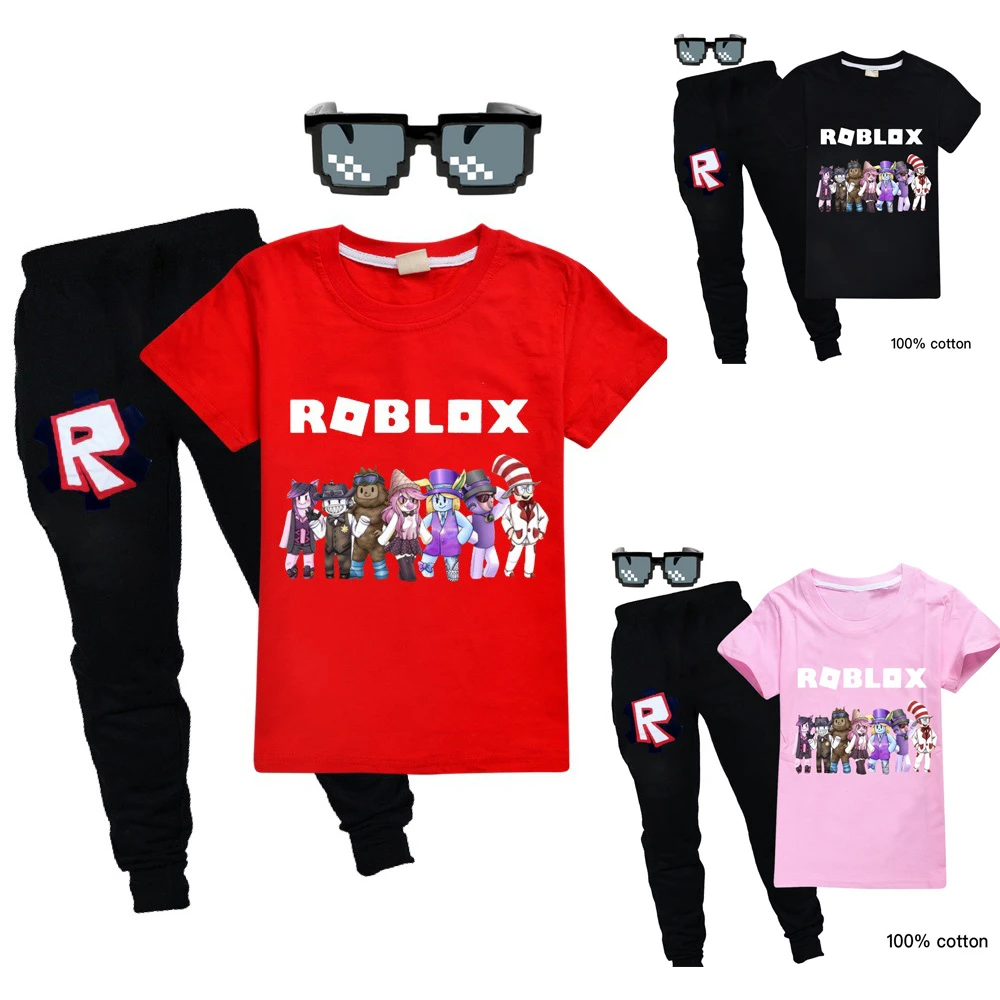 Boys Roblox Cotton Clothing Set Kids Summer Baby Clothes Set Girl Casual Sport Outfit Children Clothes Anime T Shirt Suit Aliexpress - roblox 30 girl