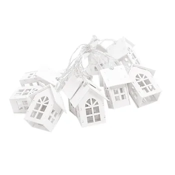 

New 2M Led Garland Wood House Strings 10Leds Room Decor String Lamp Wedding Party Fairy Lights Novelty Night Light