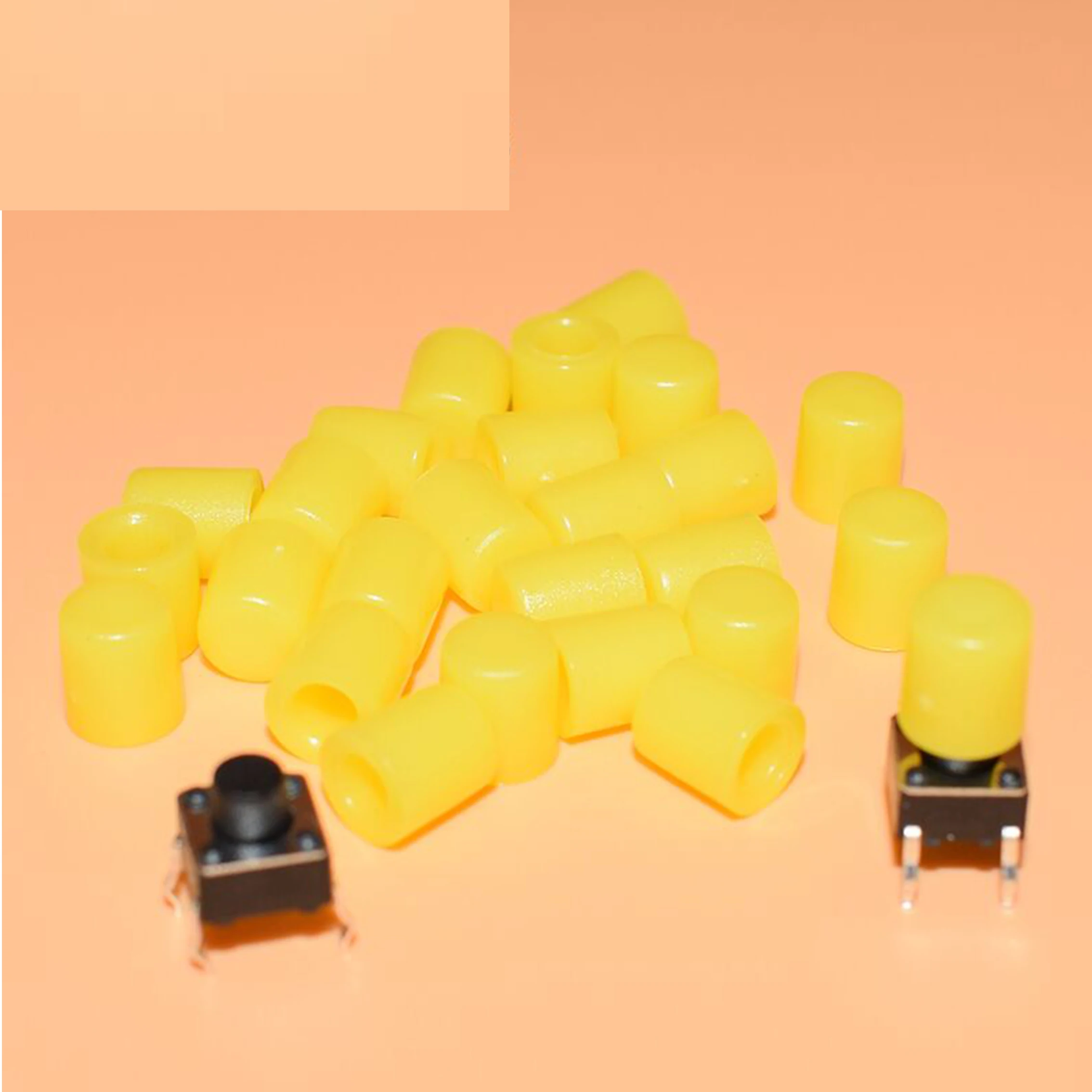 100 шт./лот Желтая Пластиковая крышка G62 для 6*6 мм Тактильный кнопочный