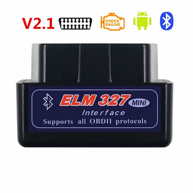 ELM327 Bluetooth OBDII OBD 2 интерфейс V2.1 автомобильный считыватель кодов ELM 327 2,1 obd 2 Поддержка bluetooth 7 протоколов для Android/Symbian - Цвет: ELM327 BT V2.1