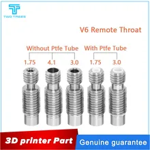 Нержавеющая сталь V6 горло Боуден трубка Длинная нить для 1,75 мм 3 мм нити 3D принтеры части полностью металлическая часть Диаметр 4,1 мм