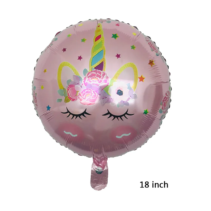 1pcs 45X45cm unicorn Flowers Balloon Globos pink color unicorn party wedding birthday decoration supplies kids Helium balloons