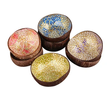 

Creative Colorful Coconut Bowl Natural Handicraft Decoration Coconut Bowls for Keys Nuts Sundries Jewelry Storage
