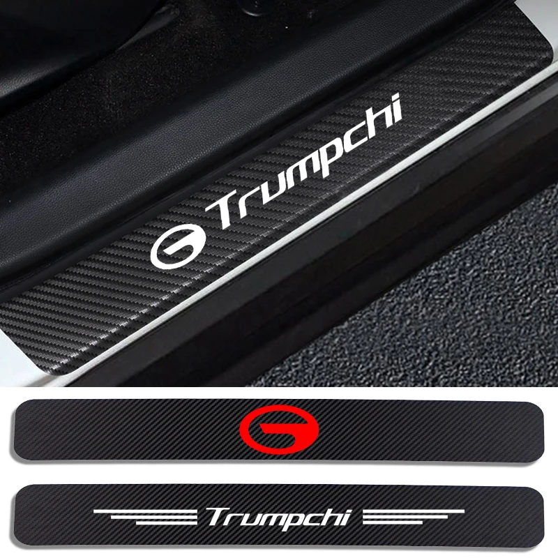 4PCS Car Sill Sticker For GAC Group Trumpchi GS3 GS4 GS5 GS7 GS8 GA3 GA4 GA5 GA6 GA8 GM6 GM8 Auto Accessories Carbon Fiber Decal |