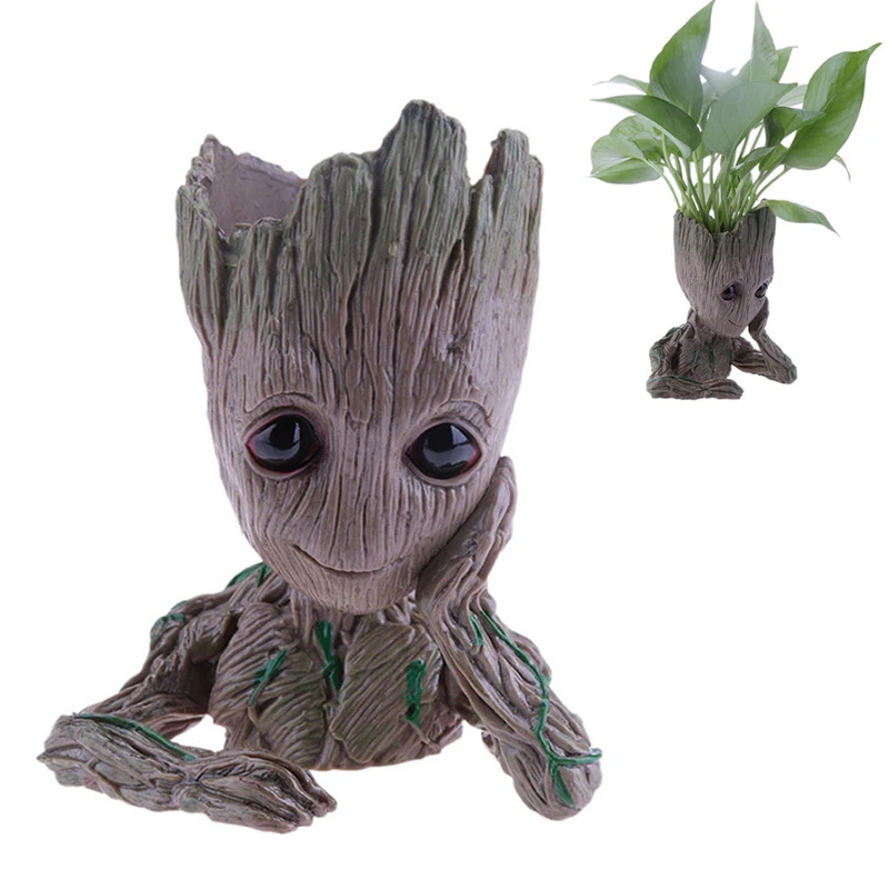 

Flower Pot Baby Groot Flowerpot Cute Toy Pen Pot Holder PVC Hero Model Baby Tree Man Garden Plant Pot Groot groot