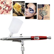 Портативная Аэрограф для макияжа с мини-воздушным компрессором, большая емкость, чернильная чашка, распылитель, ручка для тату, краска для тела, торт, инструмент для ногтей, 0,3 мм