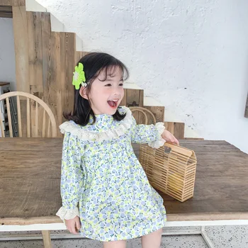 

2 3 4 5 6 Years Toddler Girls Dress Spring New Arrival Fashion Flower Long Sleeve Princess Dress 2020 High Quality Baby Dress
