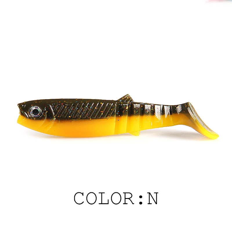 Supercontinent NEW cannibal baits 3D color bicolor smell bait 96mm/80mm/62mm Fishing Fish T Tail