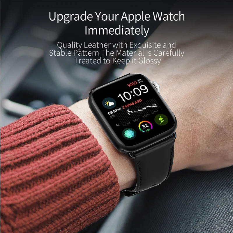 Ремешок для Apple watch band 42 мм 38 мм correa iwatch series 5 4 3 2 высококачественный кожаный ремешок 44 мм 40 мм Apple watch 4 аксессуары